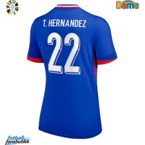 Frankrike Theo Hernandez #22 Hjemmedrakt Dame EM 2024 Kortermet